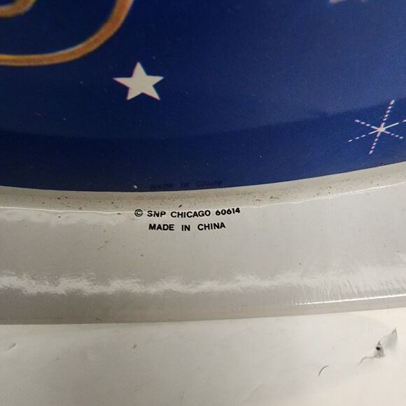 SNP Santa & Reindeer Snack Tray Round Tin Christmas Holiday Seasonal Vintage - Picture 10 of 10